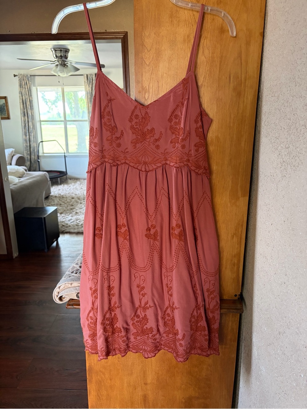 Women's Boho Embroidered Slip Dress